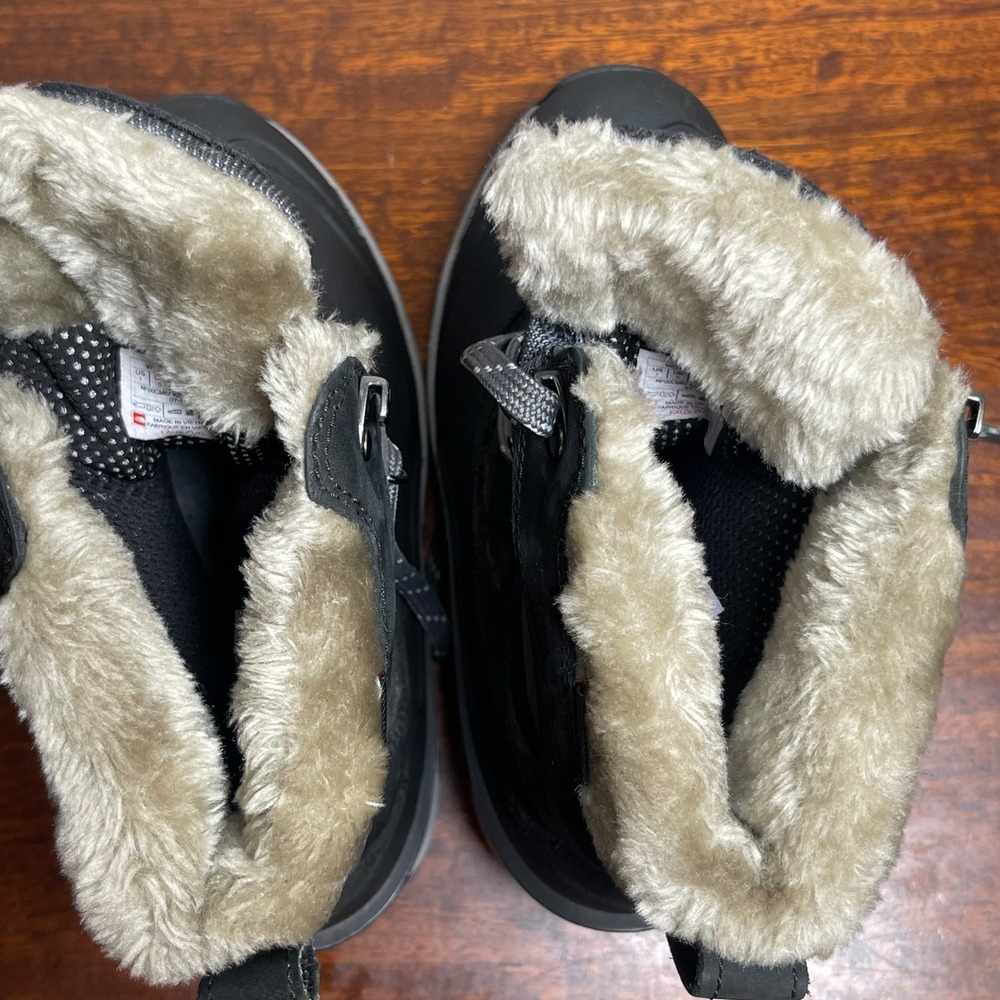 The North Face Waterproof Snow Boots Women's US 7 Black Faux Fur Lined Winter - Picture 7 of 16